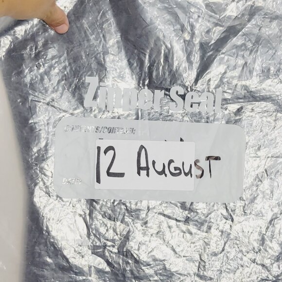 Elena Wang Classic Black Satin V-Neck Trim Pockets Sleeveless Faux Wrap Dress S - Picture 12 of 12